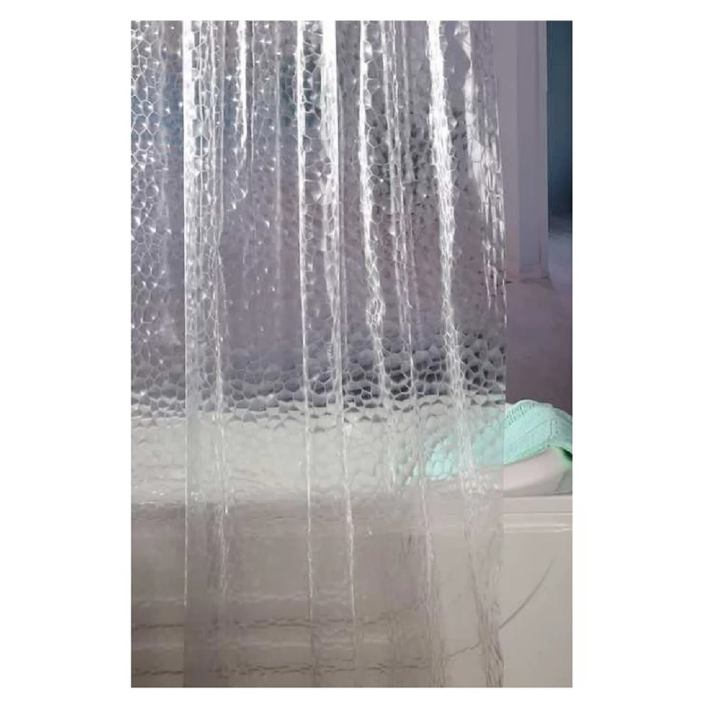 Штора для ванной Eva Рыжий Кот SC-EV-04, 3D эффект Пузыри, 1800х2000 мм, прозрачный