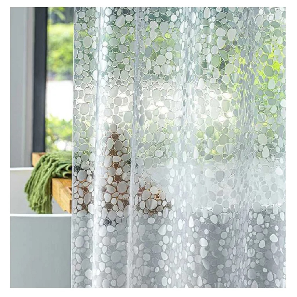 Штора для ванной Eva Рыжий Кот SC-EV-02, 3D эффект Сияние, 1800х2000 мм, прозрачный