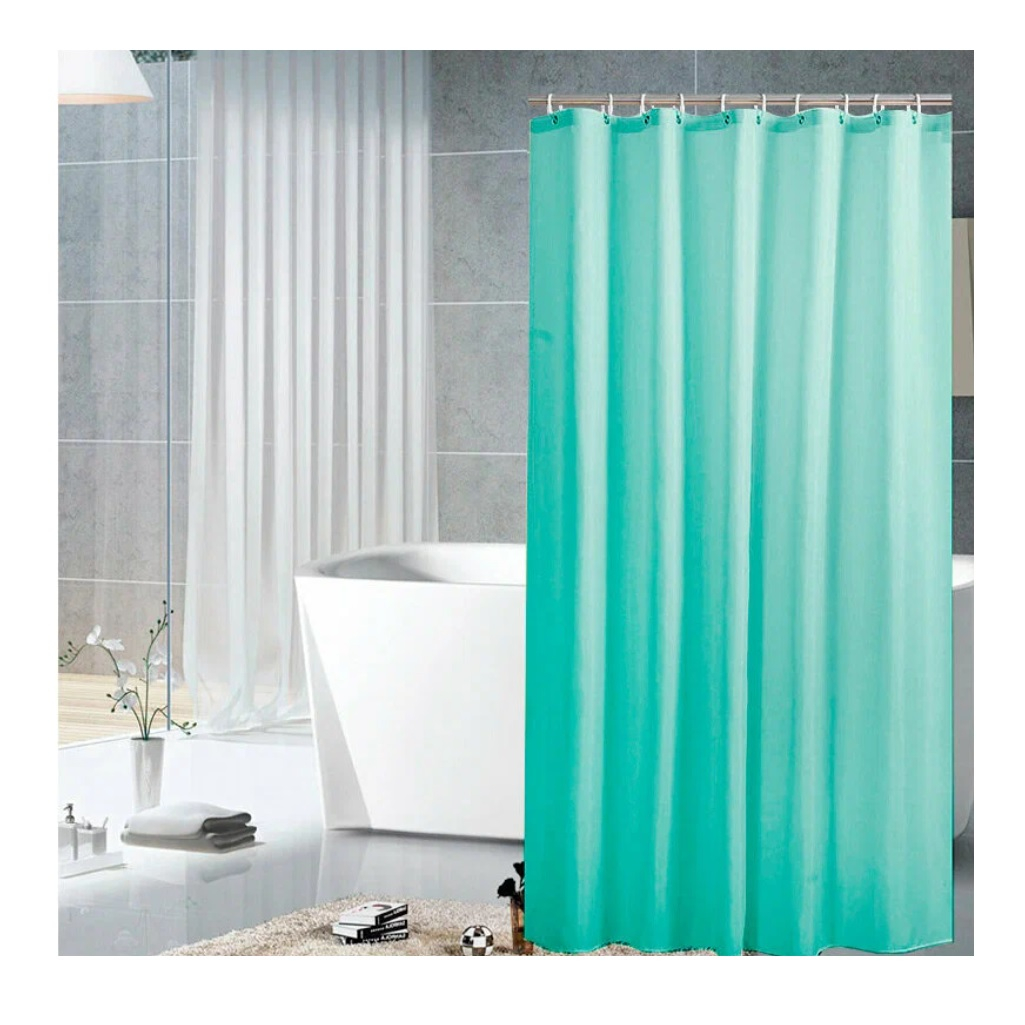 Штора для ванной Пэт Рыжий Кот 236716, 1800х1800 мм, зеленый