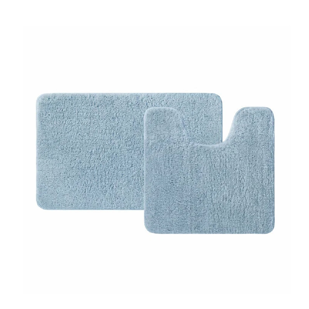 Набор ковриков для ванной Iddis BSET03MI13, микрофибра, синий, 500х800 мм, 500х500 мм