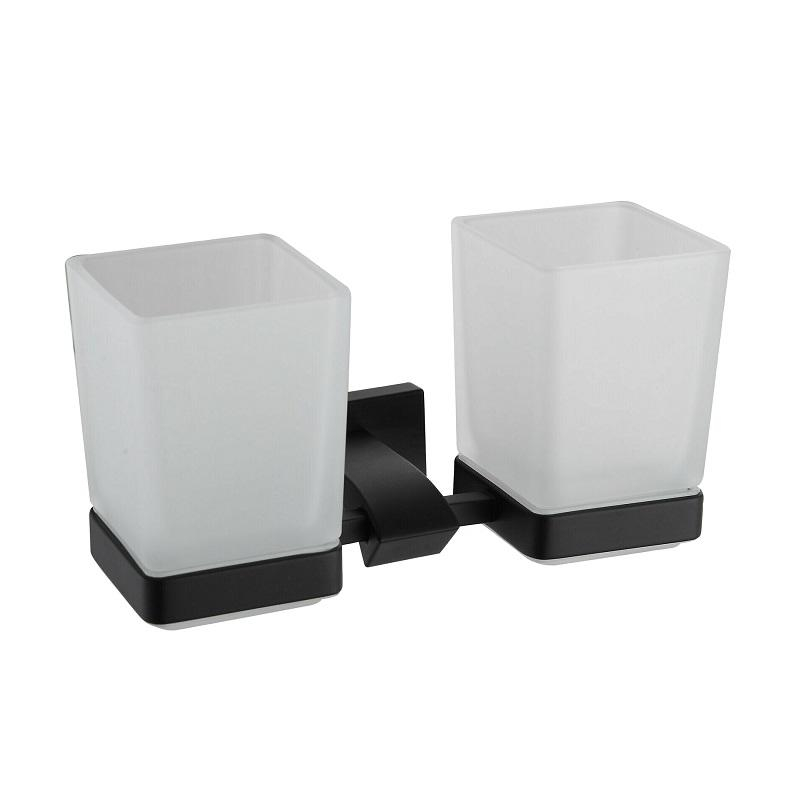 Держатель+2 стакана Gappo G0708-6 чёрный