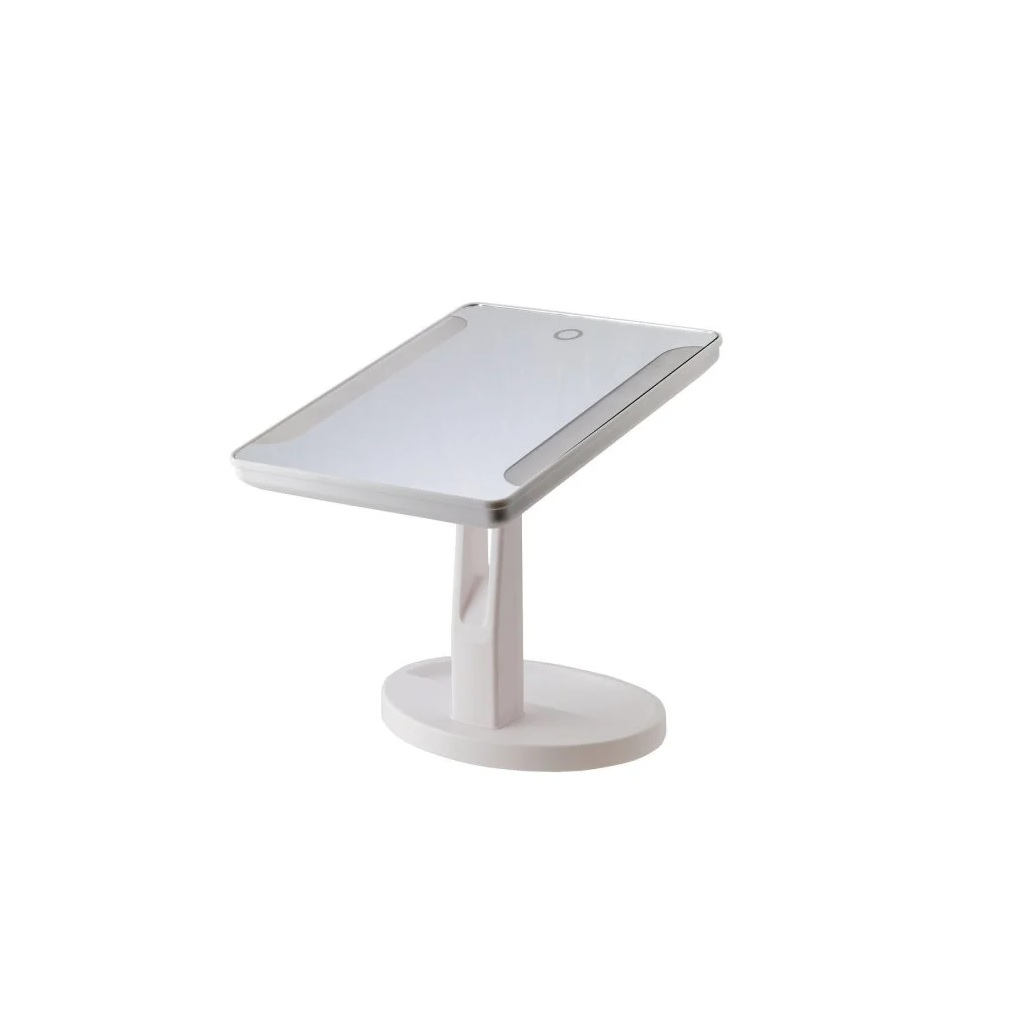 Зеркало косметическое Swensa BSA-MR-002-WHT, с подсветкой, настольное, 160x220 мм, белое