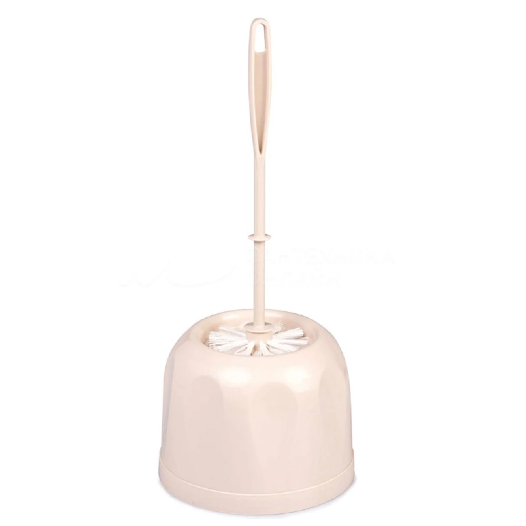 Ершик для унитаза Альтернатива 263231 с подставкой, бежевый 12.2х16 см