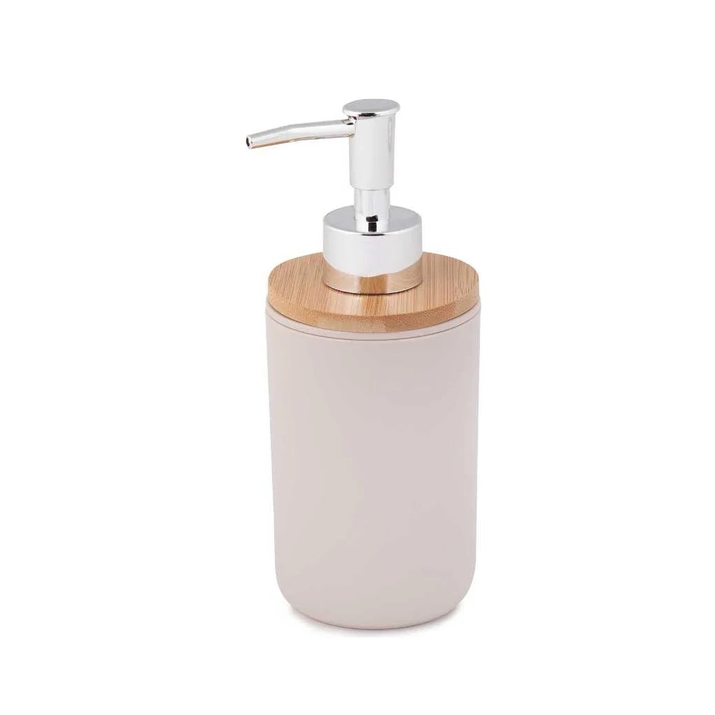 Дозатор для жидкого мыла Альтернатива Бамбук настольный, пластик, бежевый, 320 мл
