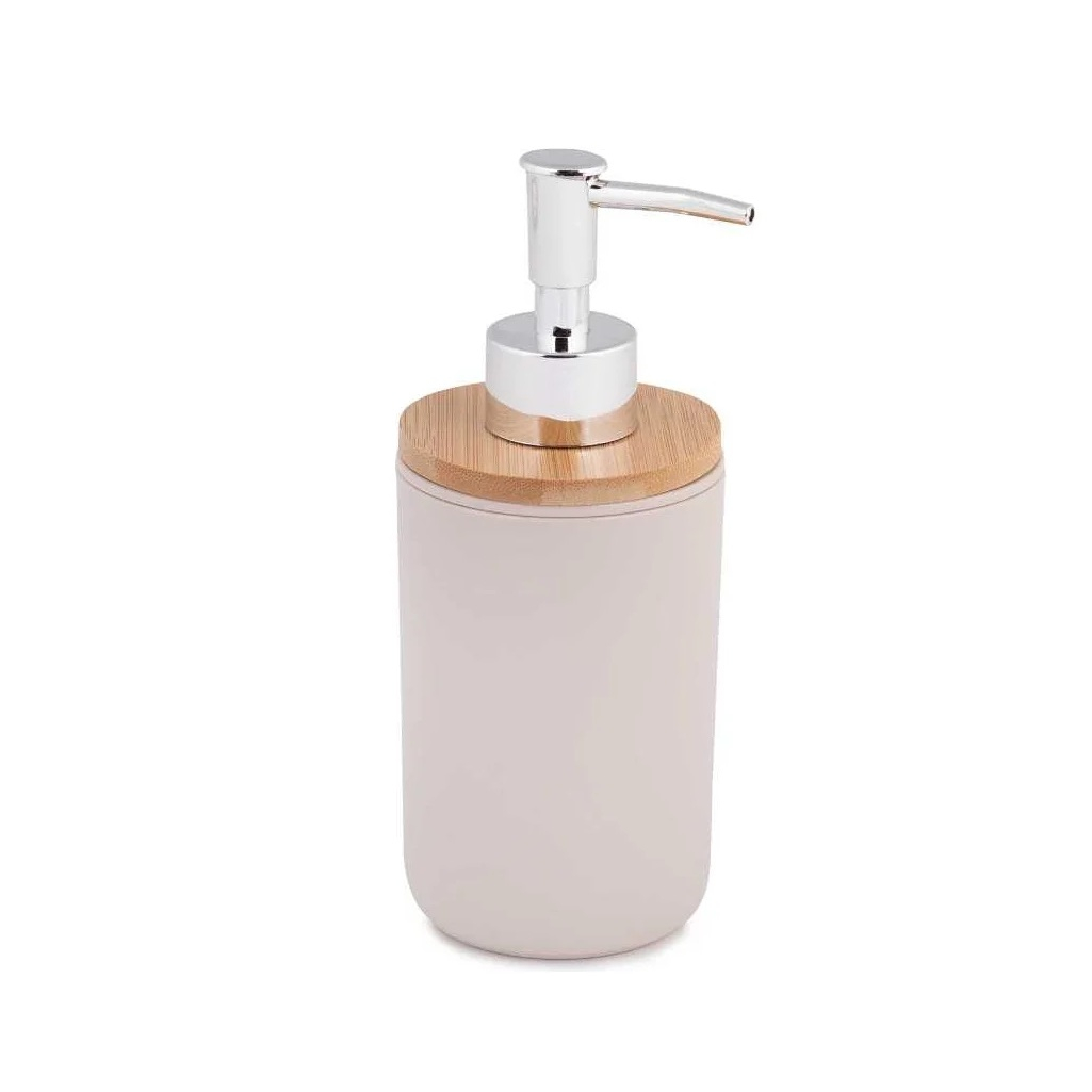 Дозатор для жидкого мыла Альтернатива Бамбук настольный, пластик, бежевый, 320 мл
