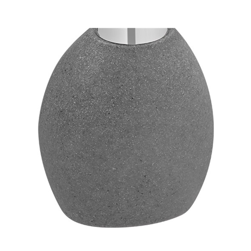 Дозатор для жидкого мыла Рыжий Кот Гранит настольный, полистоун, серый, 190 мл