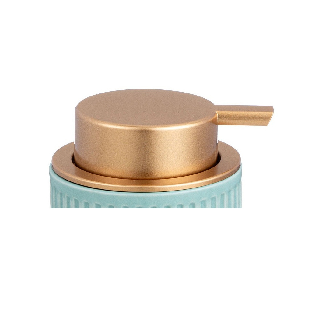 Дозатор для жидкого мыла Lefard 755-1017 настольный, керамика, бирюзовый, 0.3 л