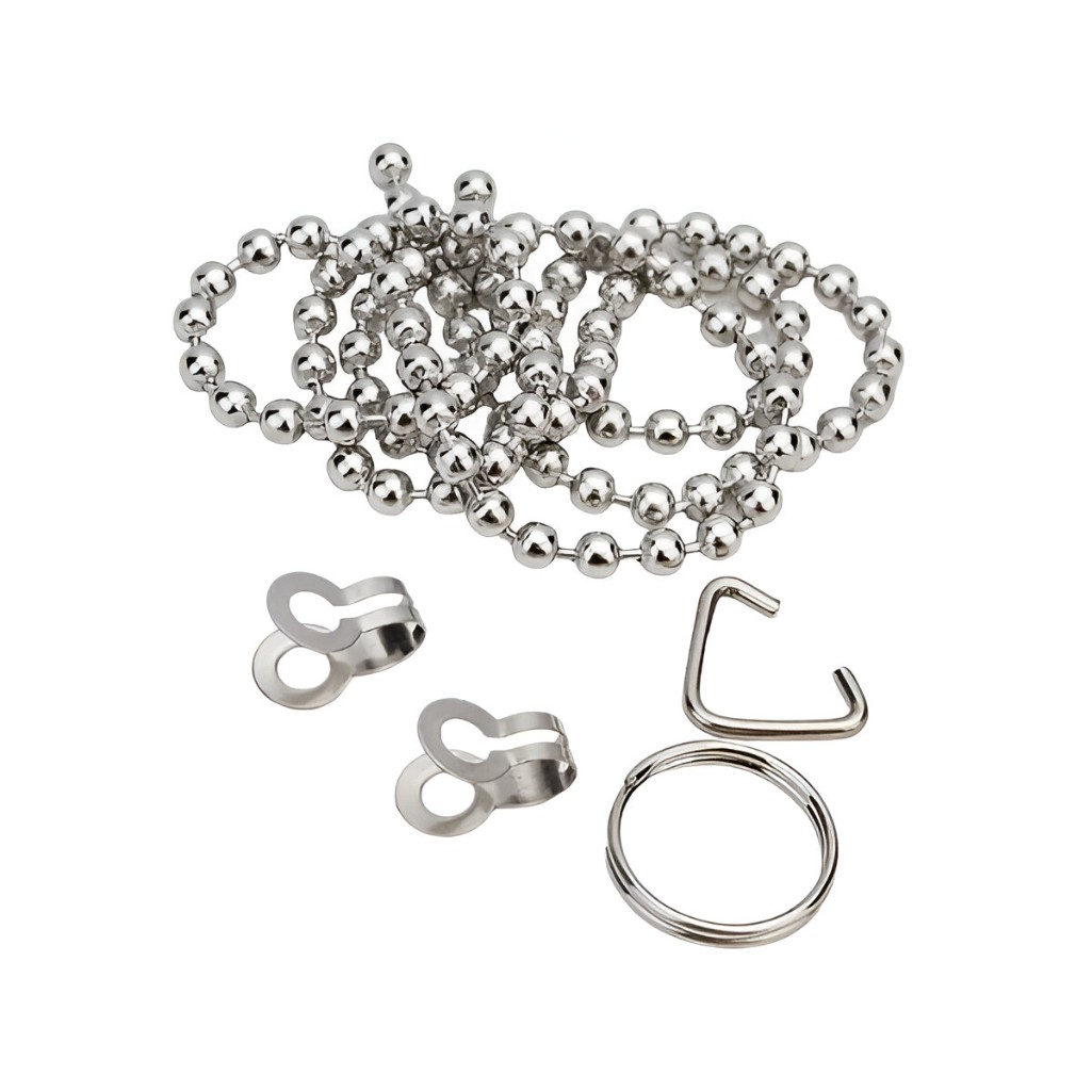 Пробка Masterprof для ванн и раковин, диаметр сливного отверстия 43 мм, с цепочкой 450 мм, белая