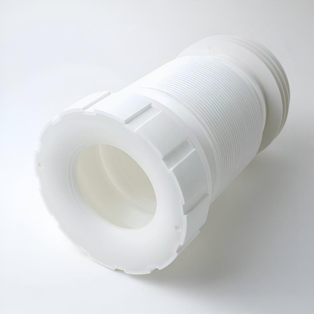 Труба гофрированная Alcaplast A97 для выпуска унитаза, 280-550 мм, диаметр 110 мм, белая