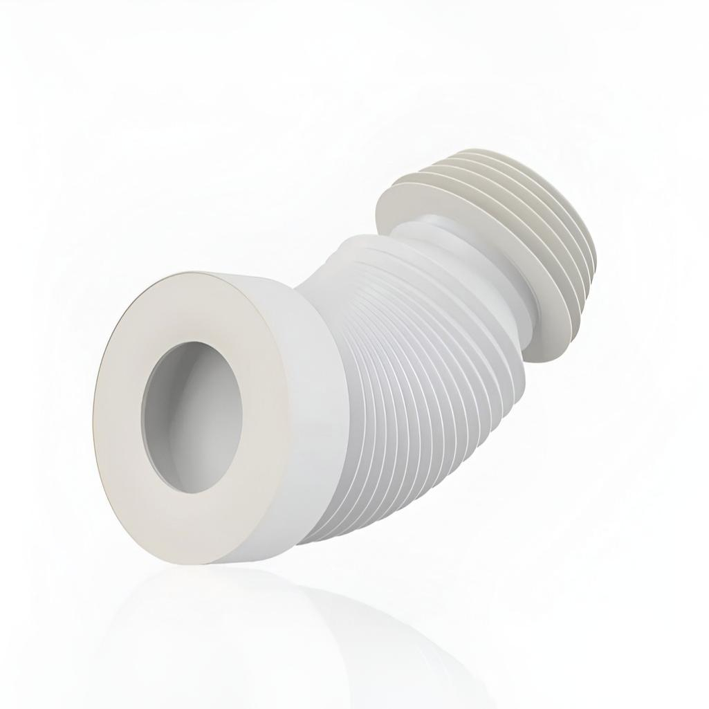 Труба гофрированная Alcaplast A97 для выпуска унитаза, 280-550 мм, диаметр 110 мм, белая