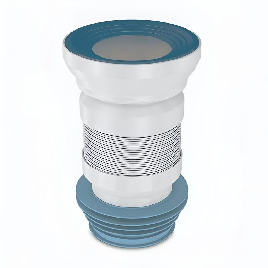 Труба гофрированная Nova 7011, выпуска унитаза, 600 мм, диаметр 110 мм, полипропиленовая, белая