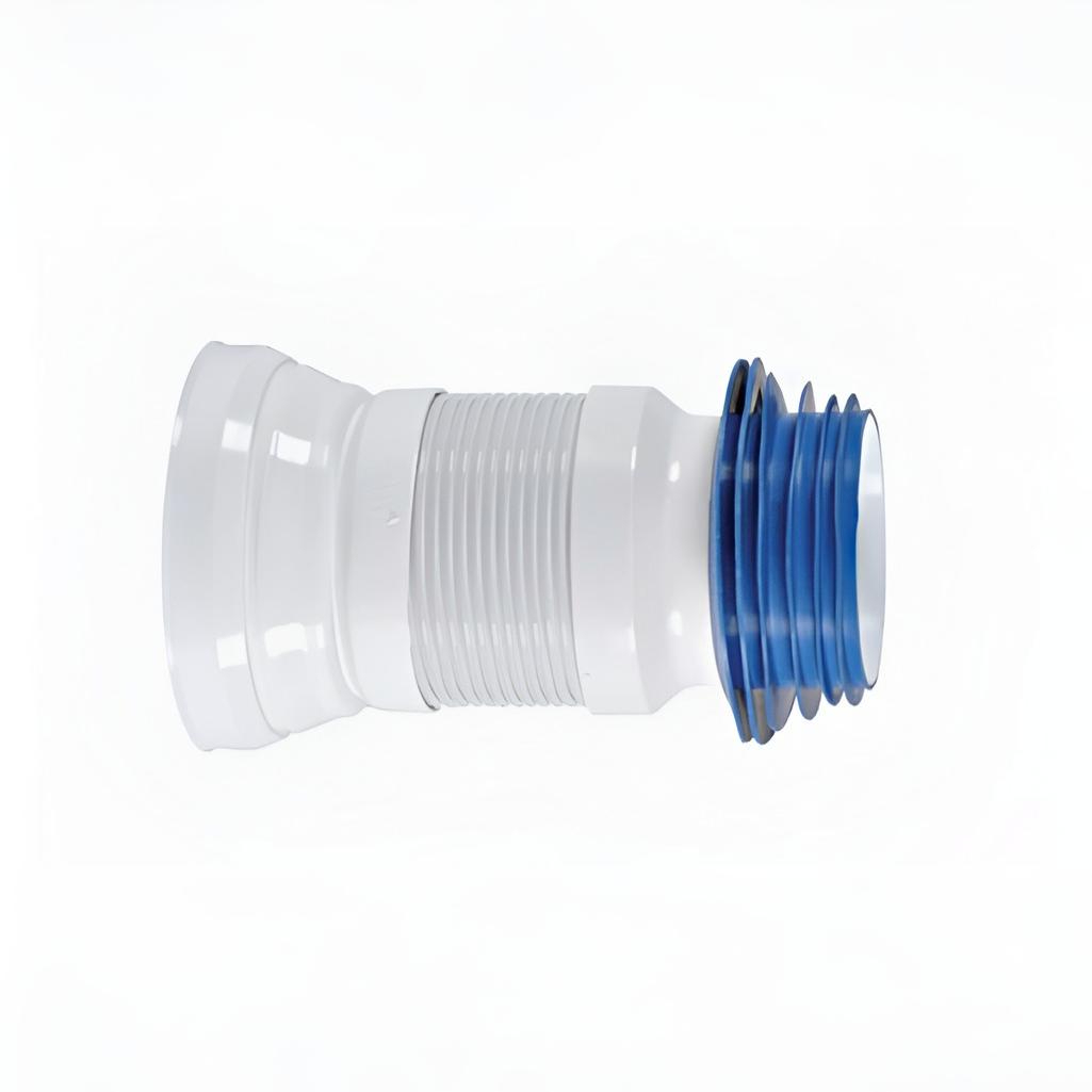 Труба гофрированная Nova 7012, для выпуска унитаза, 500 мм, диаметр 110 мм, полипропиленовая, белая