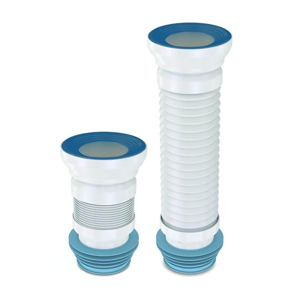 Труба гофрированная Nova 7012, для выпуска унитаза, 500 мм, диаметр 110 мм, полипропиленовая, белая