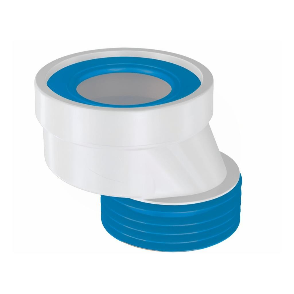 Манжета эксцентриковая Nova 7152 для унитаза, диаметр 110 мм, длина смещения по оси 40 мм, белый