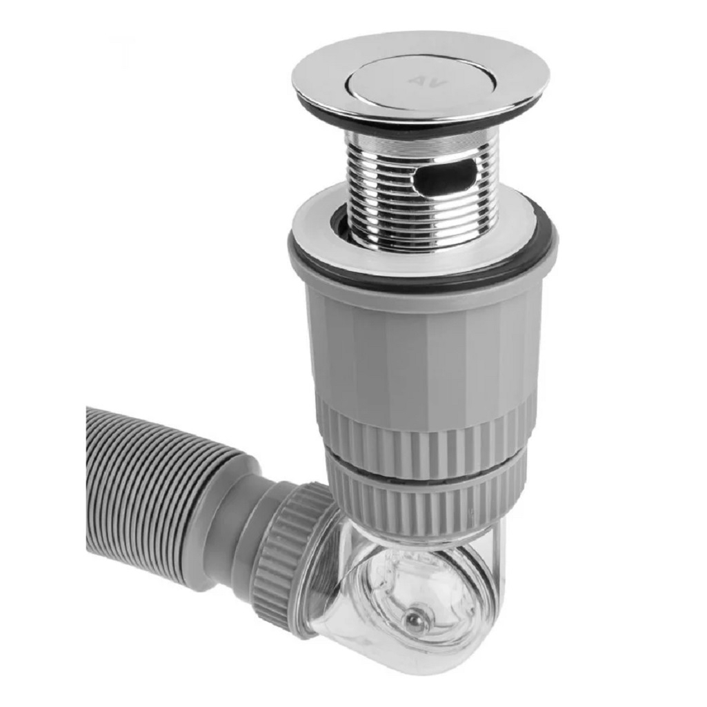 Сифон для умывальника AV Engineering AVE129765 с выпуском roll-over, разборная конструкция