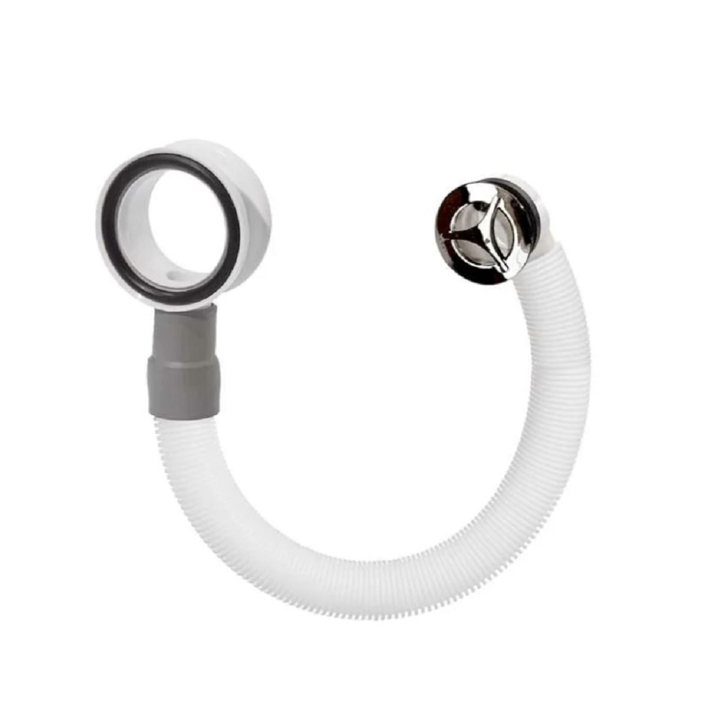 Слив-перелив Orio А-5408-2, для мойки и раковины, длина 300 мм, диаметр 52 мм, хром