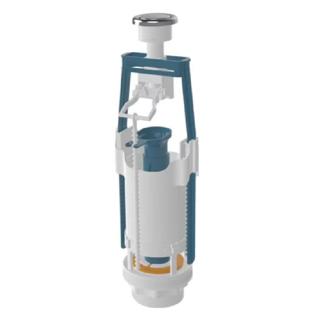 Арматура для бачка унитаза Nova 4123, с однокнопочным выпуском, нижний клапан 1/2