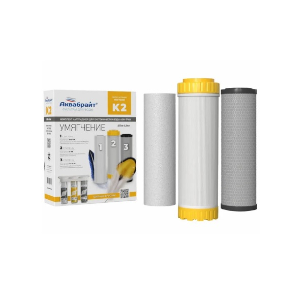 Комплект картриджей Аквабрайт К-2 Умягчение для очистки воды 