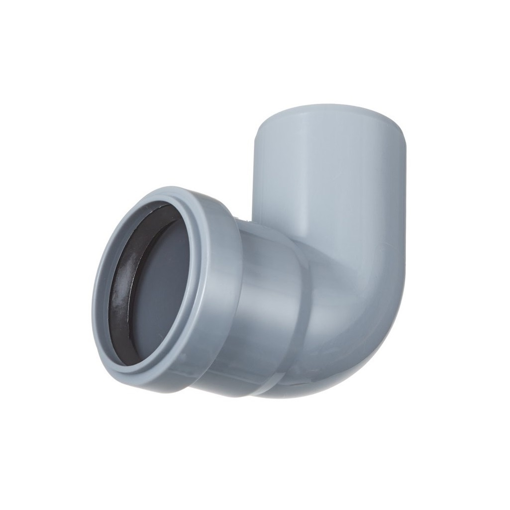 Отвод канализационный 87 гр. Sinikon Standart 504035R диаметр 50 мм, серый