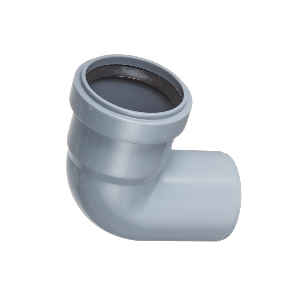 Отвод канализационный 87 гр. Sinikon Standart 504035R диаметр 50 мм, серый
