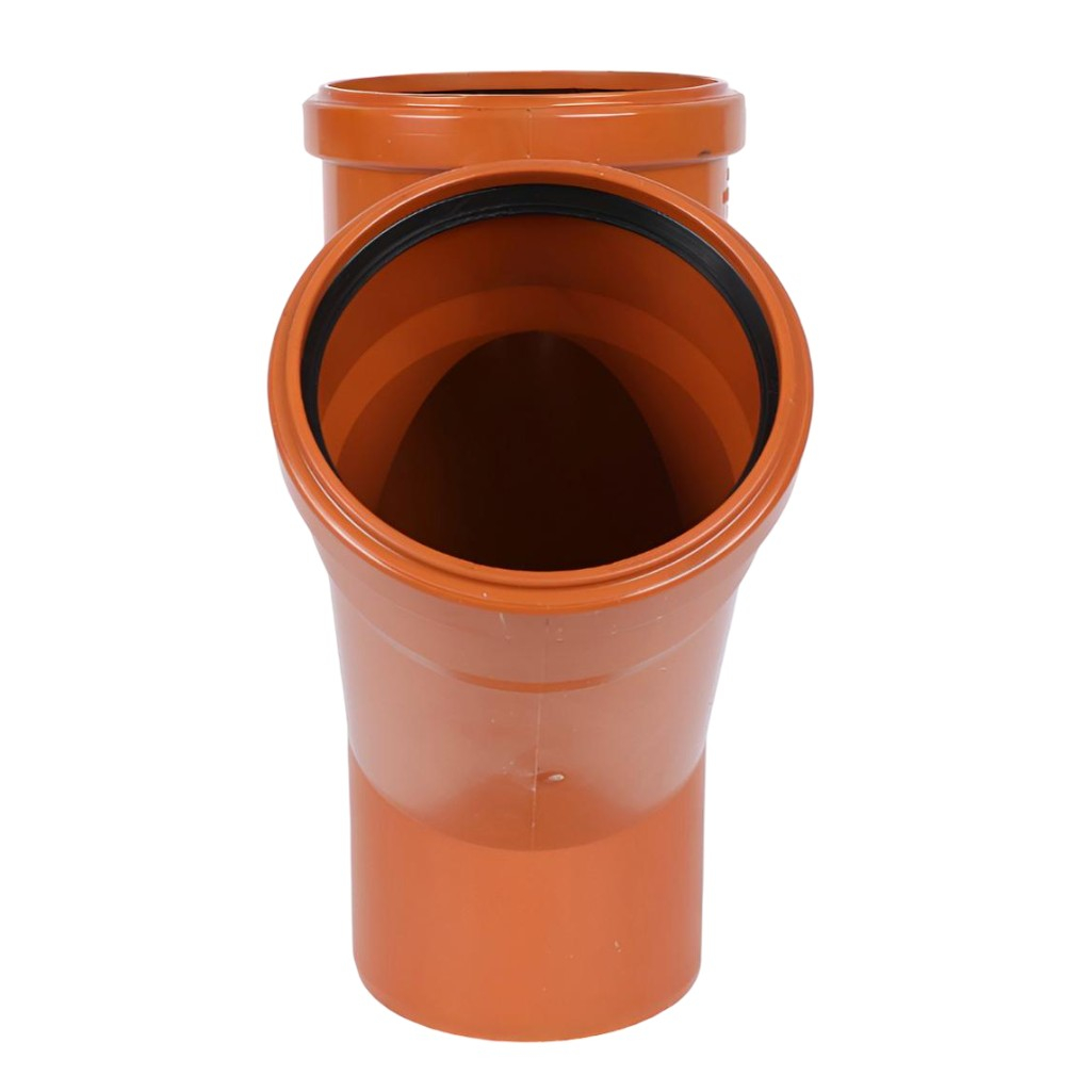 Тройник канализационный 45 гр. Sinikon 20300.R.B, диаметр 110х110 мм, красный