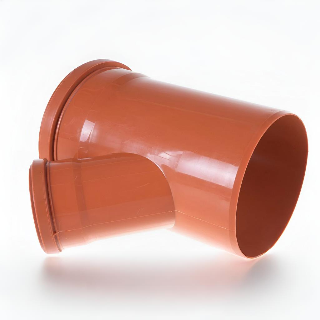 Тройник канализационный, 45 гр., Valfex 33160110, диаметр 160х110 мм, оранжевый