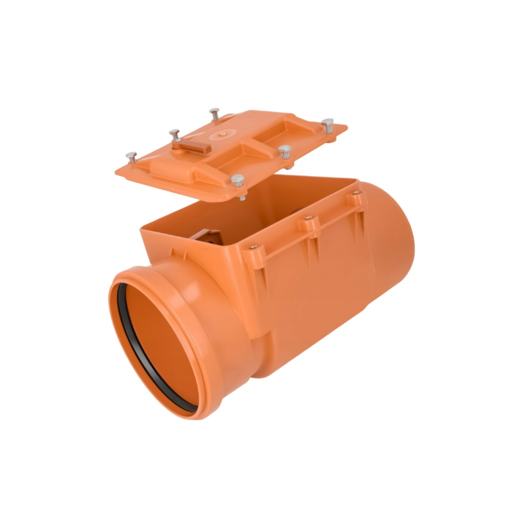Клапан обратный канализационный Pestan D060-00039, диаметр 200 мм, оранжевый
