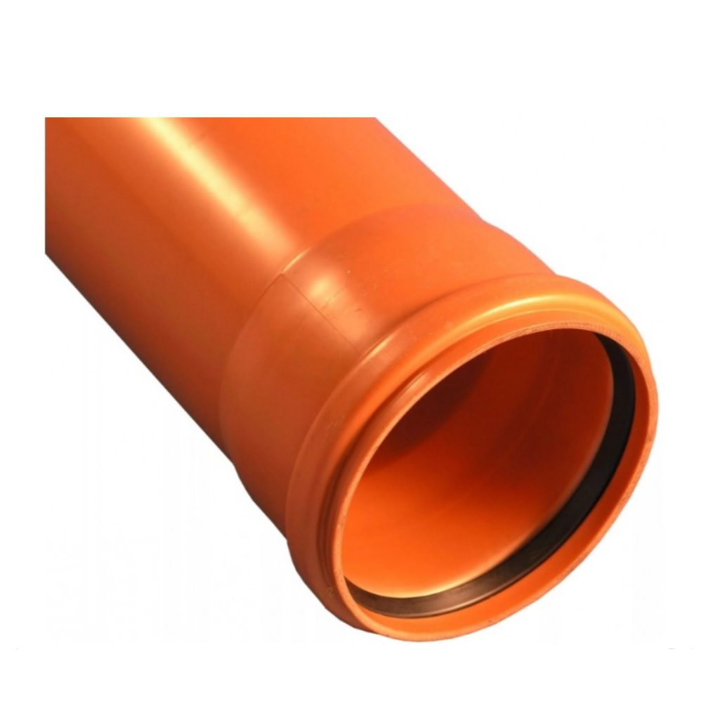 Труба канализационная Valfex диаметр 160 мм, длина 3000 мм, рыжая