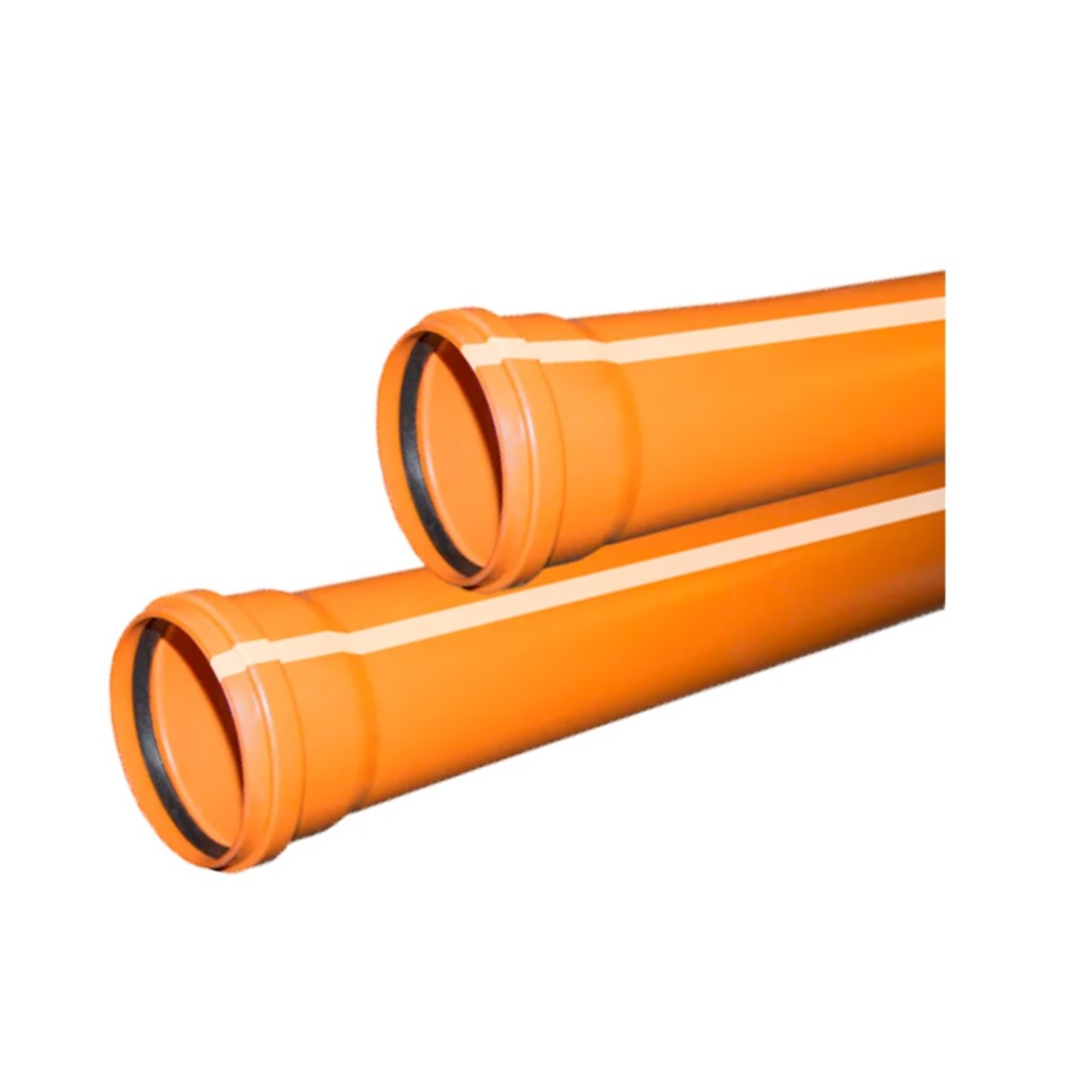 Труба канализационная Valfex диаметр 160 мм, длина 2000 мм, рыжая