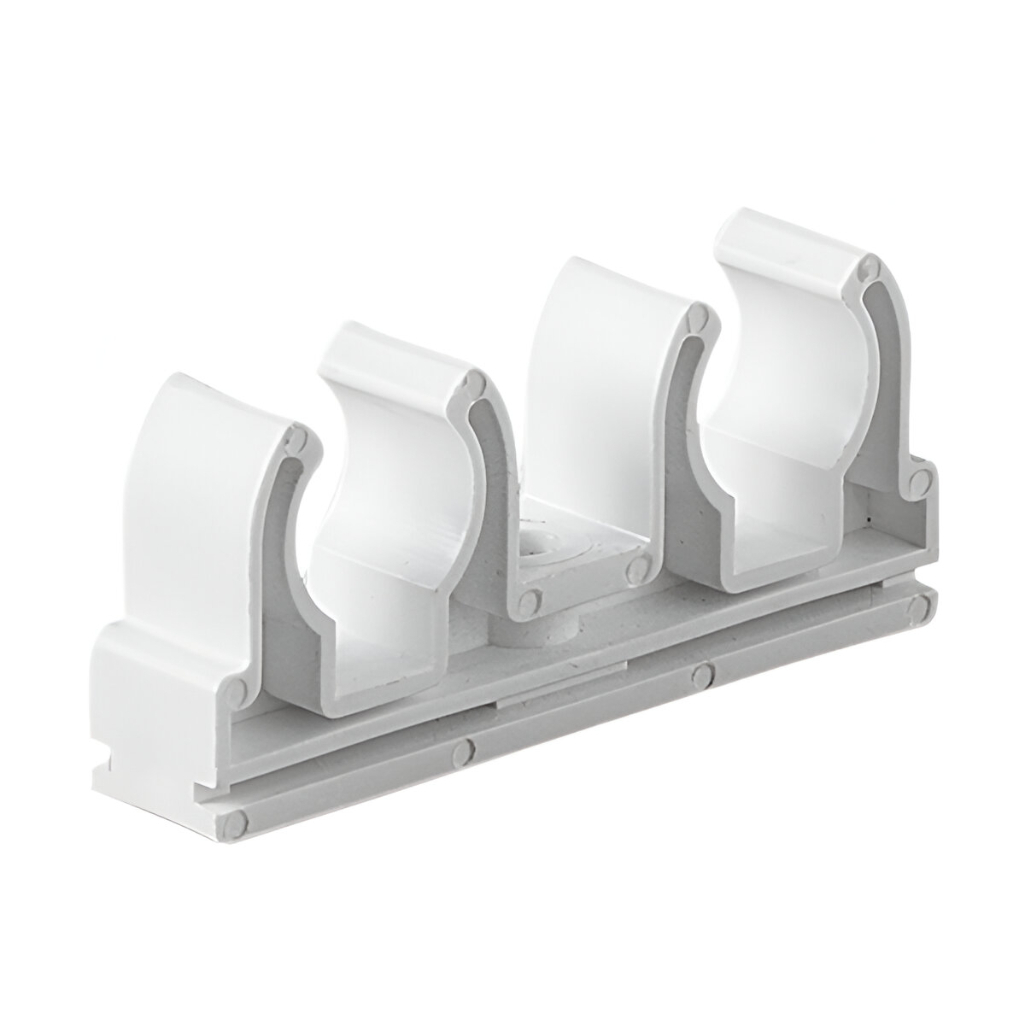 Клипса крепеж полипропиленовая Pro Aqua PA18510P, 25 мм, двойная, без зажима, для труб, белая