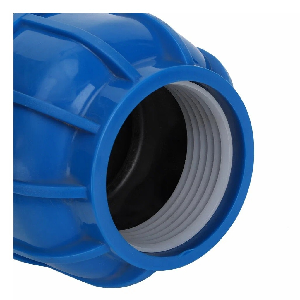 Муфта компрессионная для труб ПНД, КП701020, диаметр 20 мм, соединительная