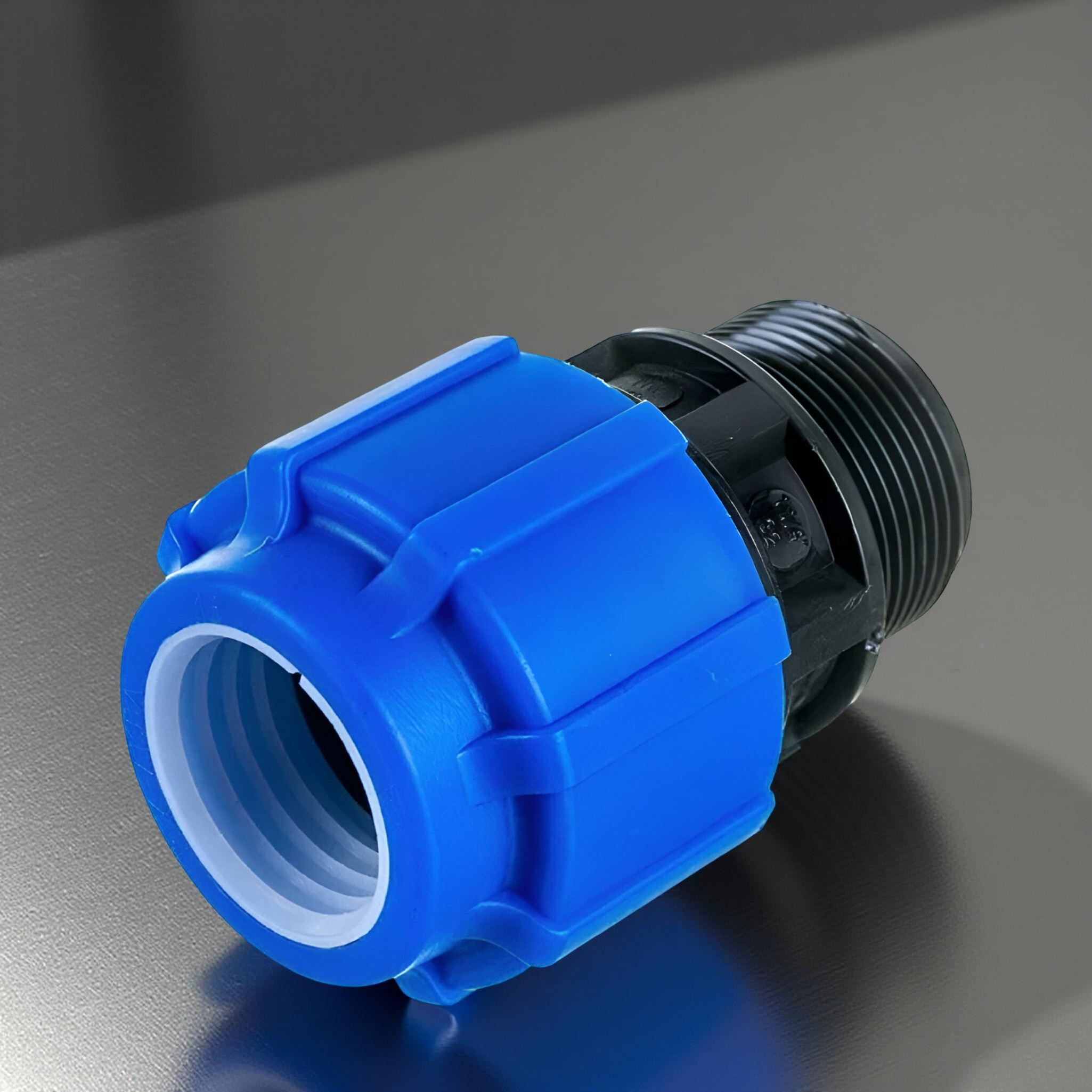 Муфта переходная, компрессионная ПНД 32х32 мм с наружной резьбой для трубопровода