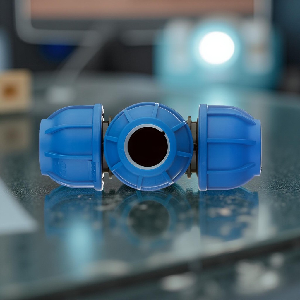 Тройник для труб ПНД КП709025 25х25х25 мм, соединительный, синий