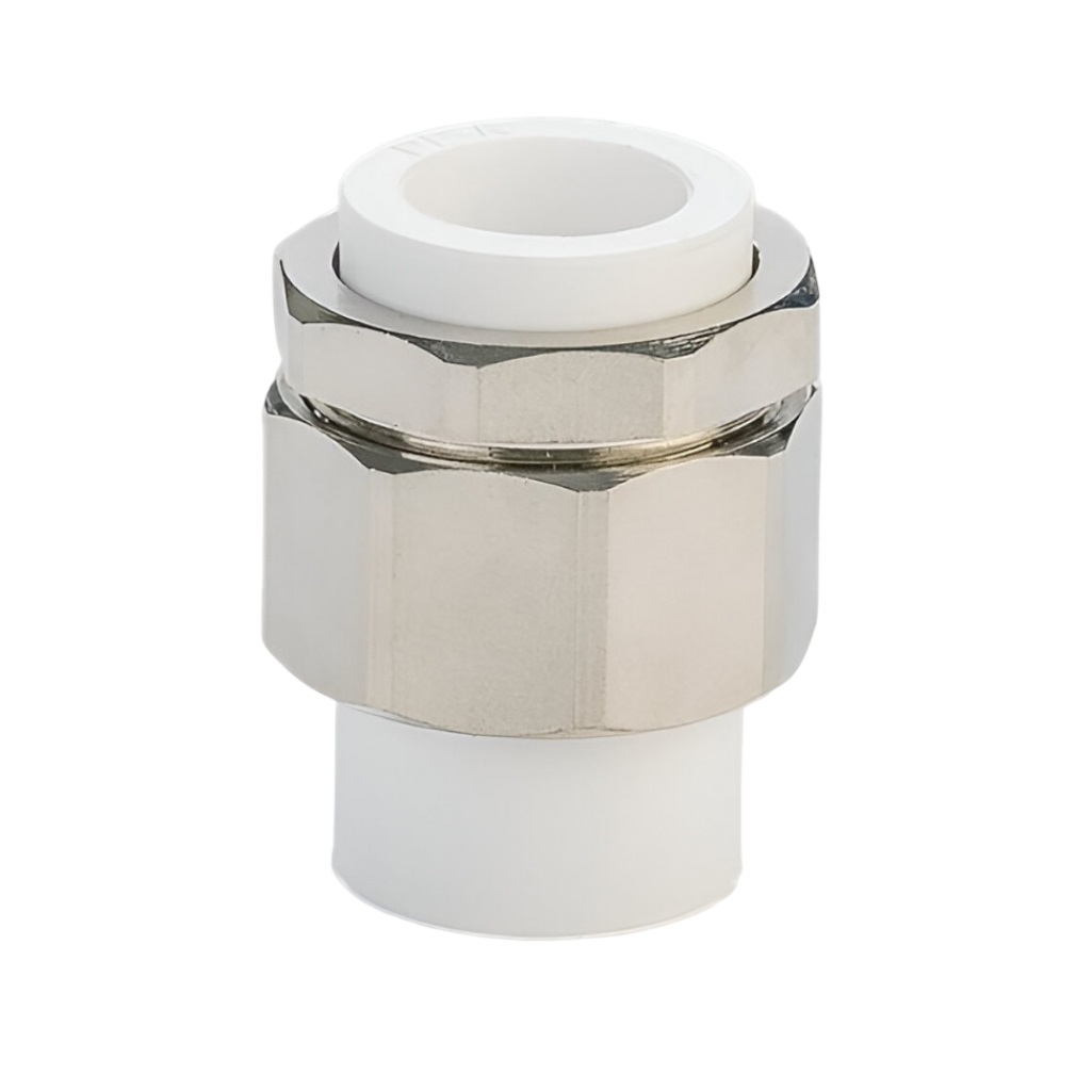 Муфта полипропиленовая Frap F103.3232 PPR HJ 32, 32х32 мм, разъемная, комбинированная, белая