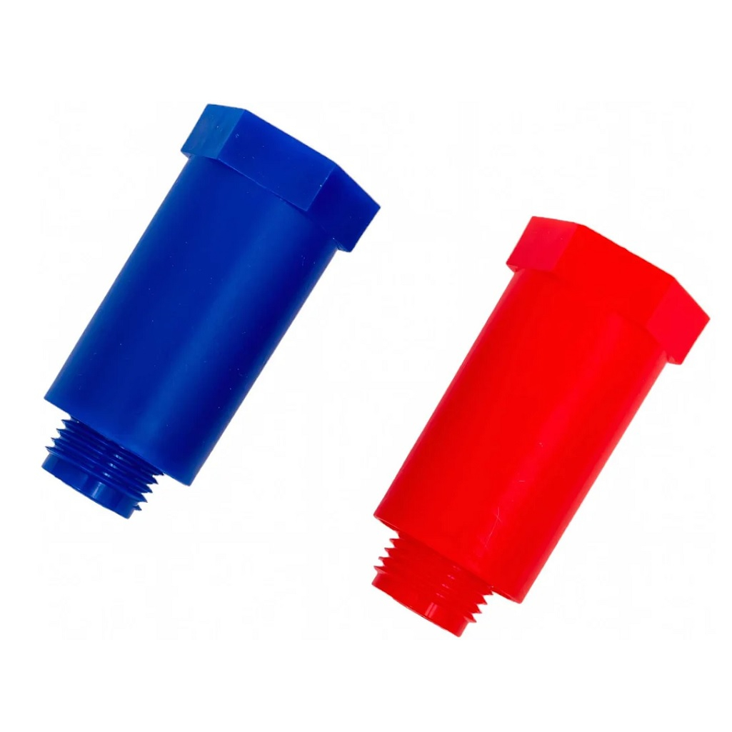 Набор заглушек Valfex 10192020 цветных, удлиненных 1/2'', синий, красный, 2 шт.
