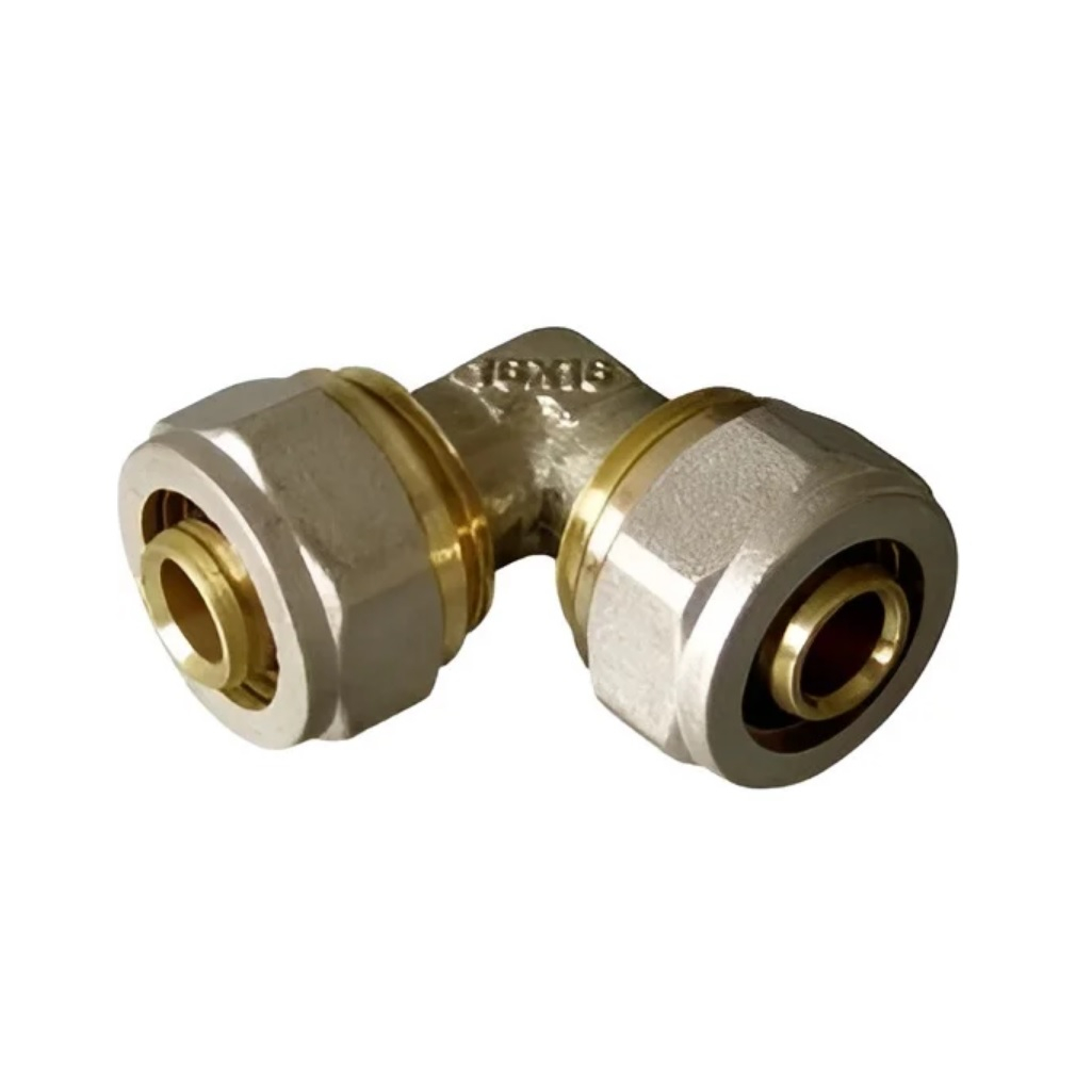 Угольник обжимной Frap F302.1616, 16х16 мм, цанговое соединение, для металлопластиковых труб