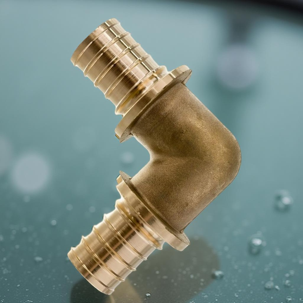 Угольник 90 гр. аксиальный Gappo 20 мм, G1303.2020, отвод, латунь