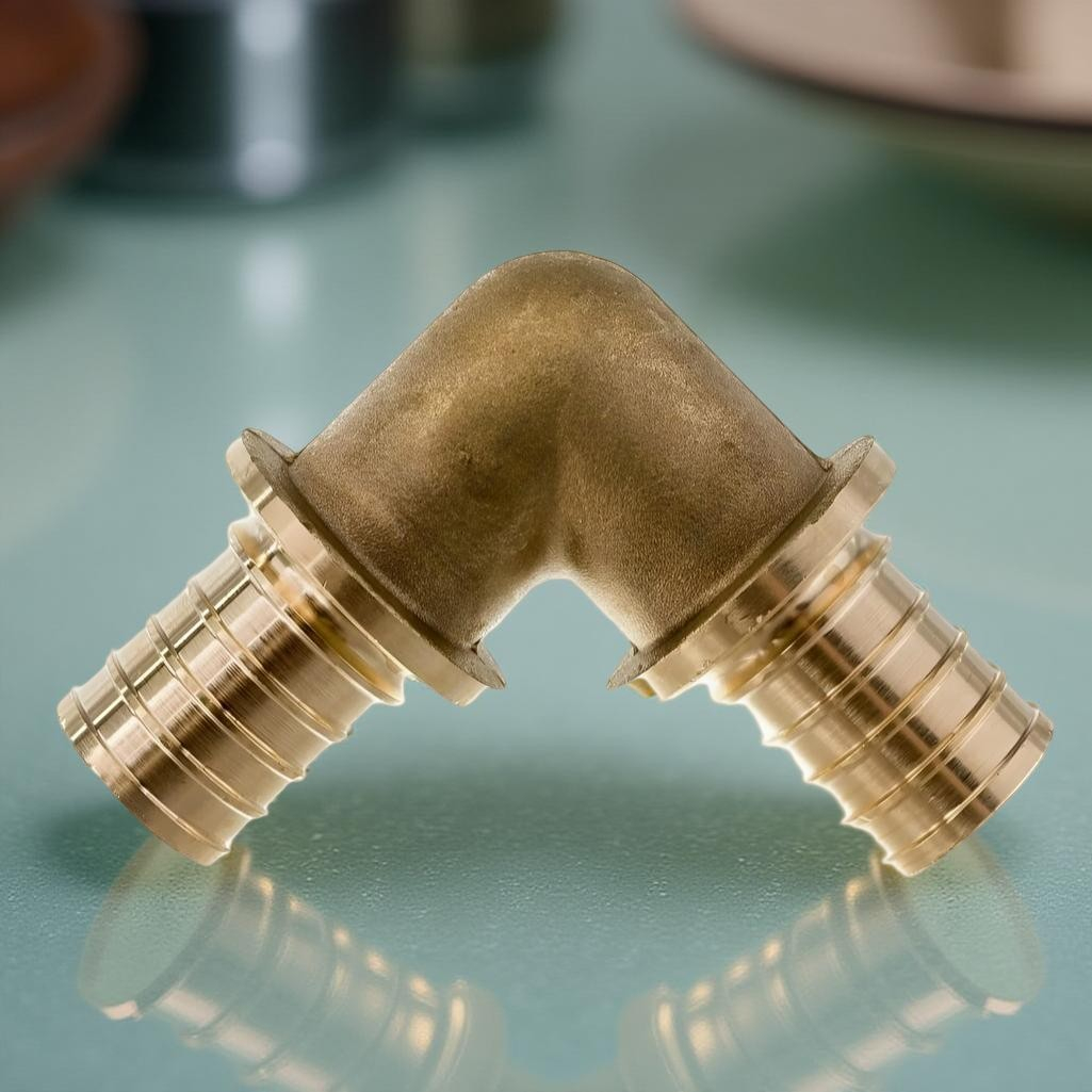 Угольник 90 гр. аксиальный Gappo 20 мм, G1303.2020, отвод, латунь