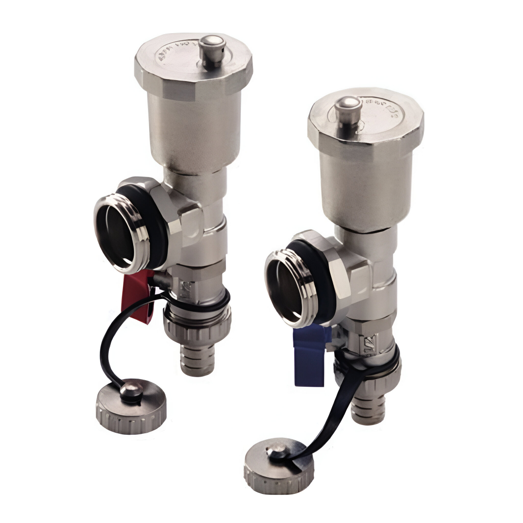 Узел концевой Frap F431.06 с дренажным вентилем и автоматическим воздухоотводчиком