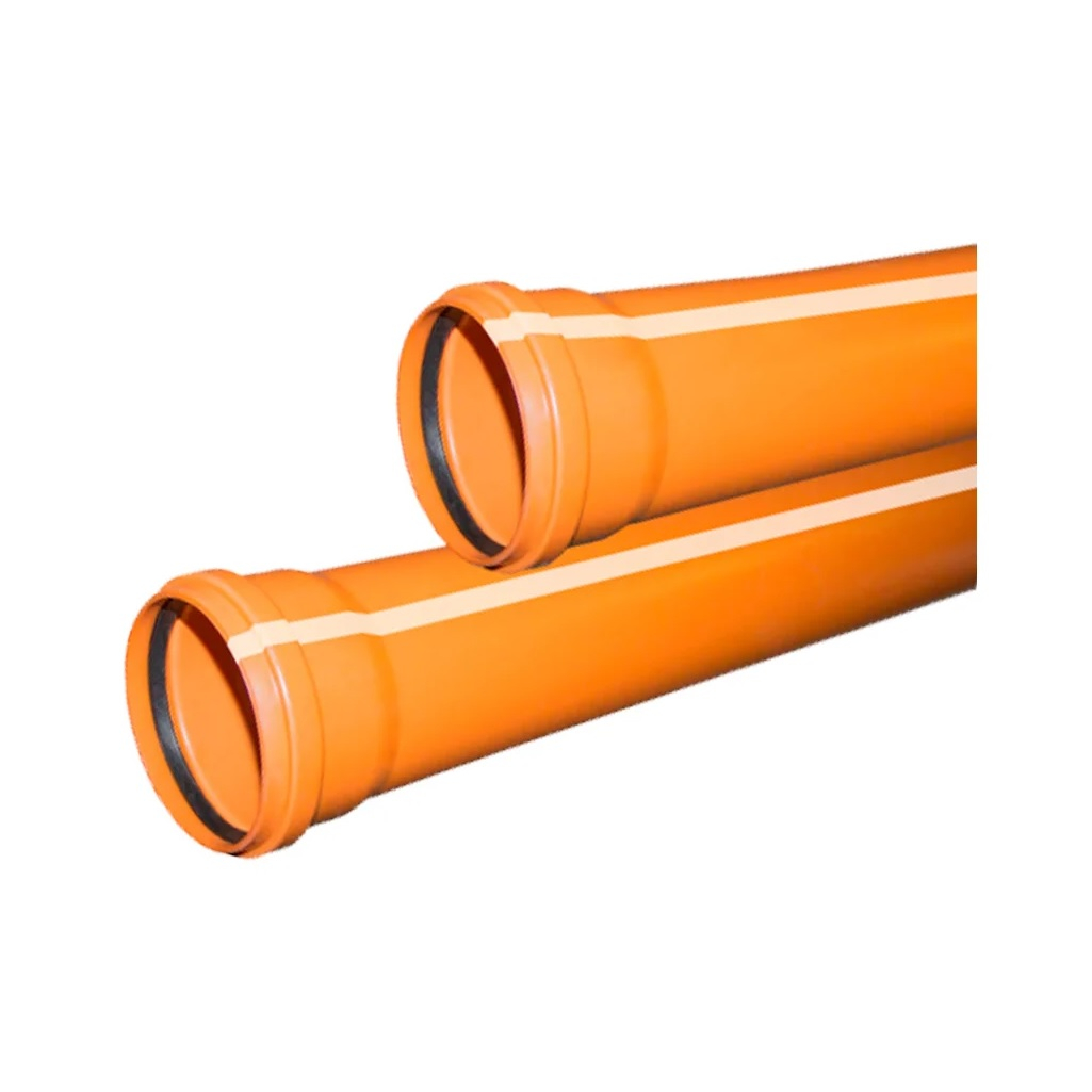 Труба канализационная Valfex 301600100, диаметр 160 мм, длина 1000 мм, рыжая