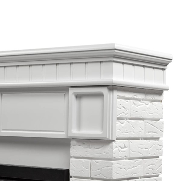 Каминный комплект Electrolux Fireliqht Bricks 30 камень белый, белая эмаль