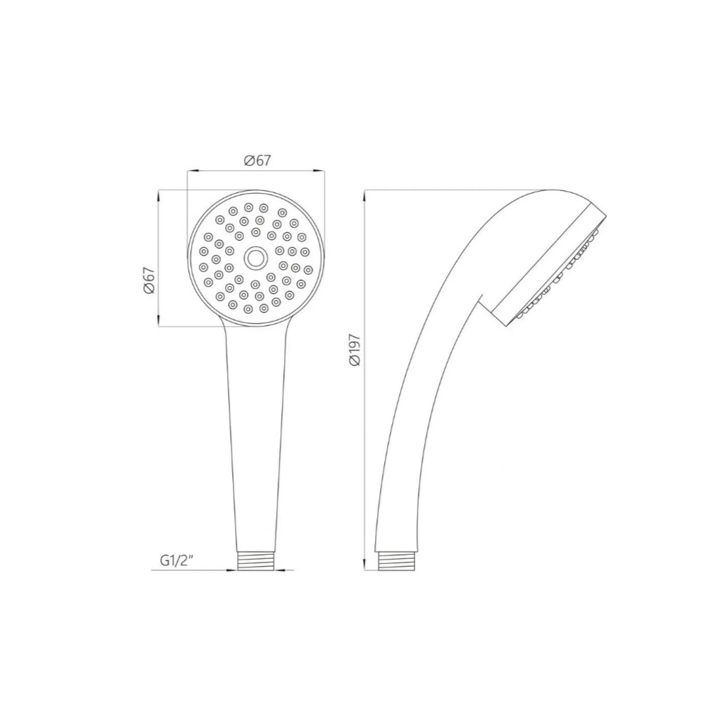 Стойка душевая AV Engineering AVSSS-028, круглая, пластик, хром