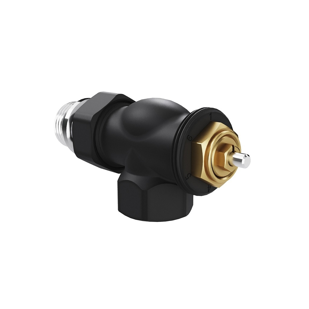 Набор термостатический осевой Royal Thermo Design RATVDO11212BL, 1/2 дюйма, М30х1.5, черный