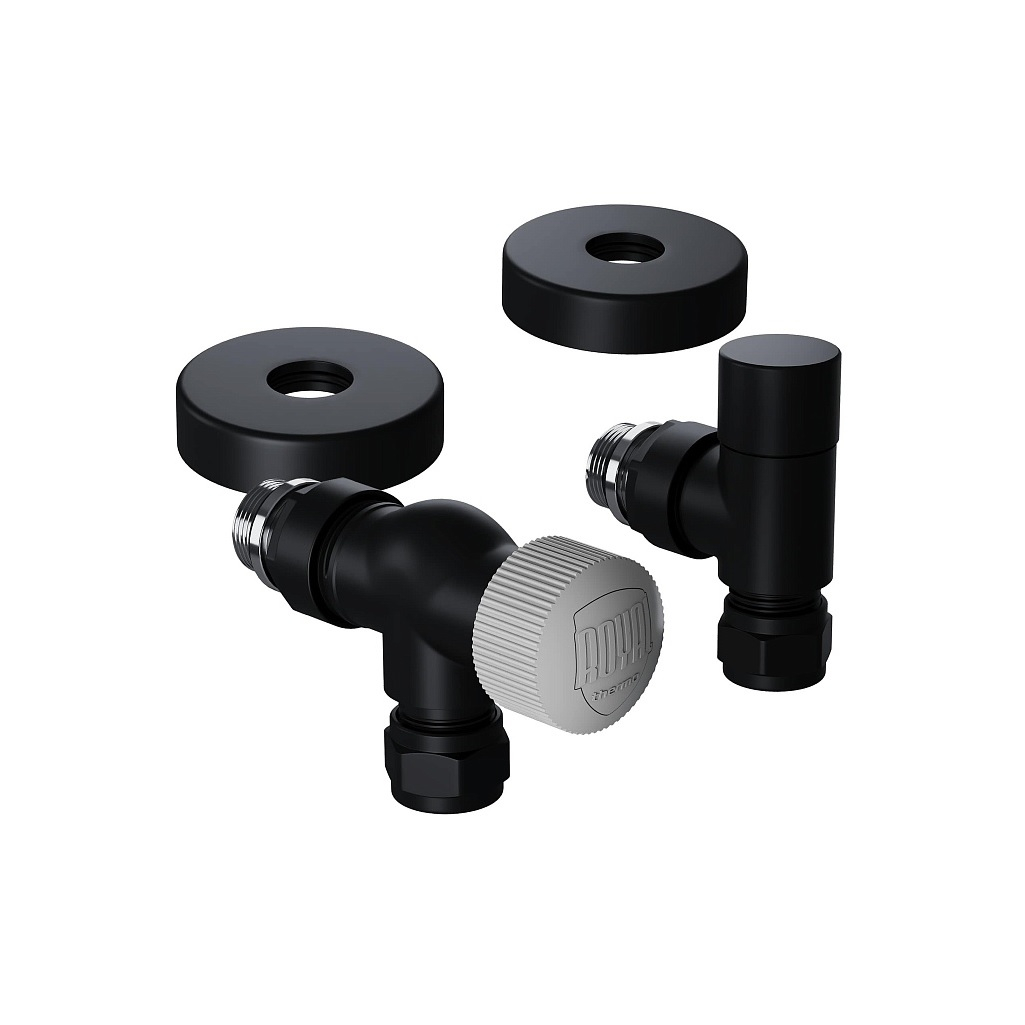 Набор термостатический осевой Royal Thermo Design Pro RATVXO11215BL, 15 мм, М30х1.5, черный