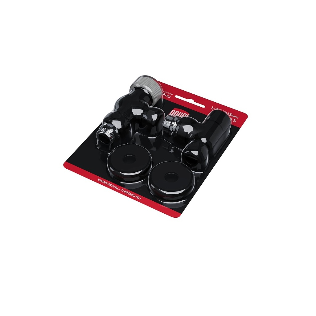 Набор термостатический осевой Royal Thermo Design Pro RATVXO11215BL, 15 мм, М30х1.5, черный