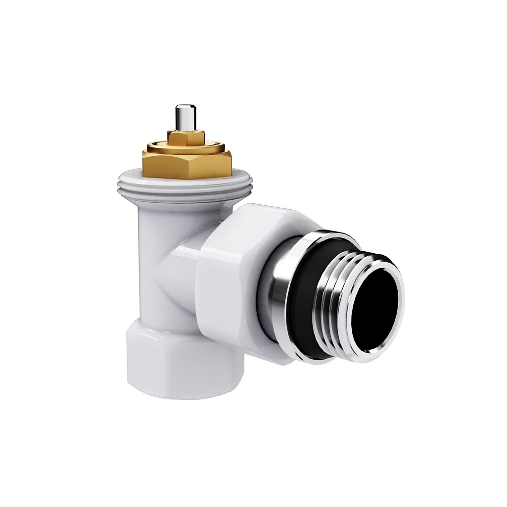 Набор термостатический угловой Royal Thermo Design RATVDU11212WH, 1/2 дюйма, М30х1.5, белый