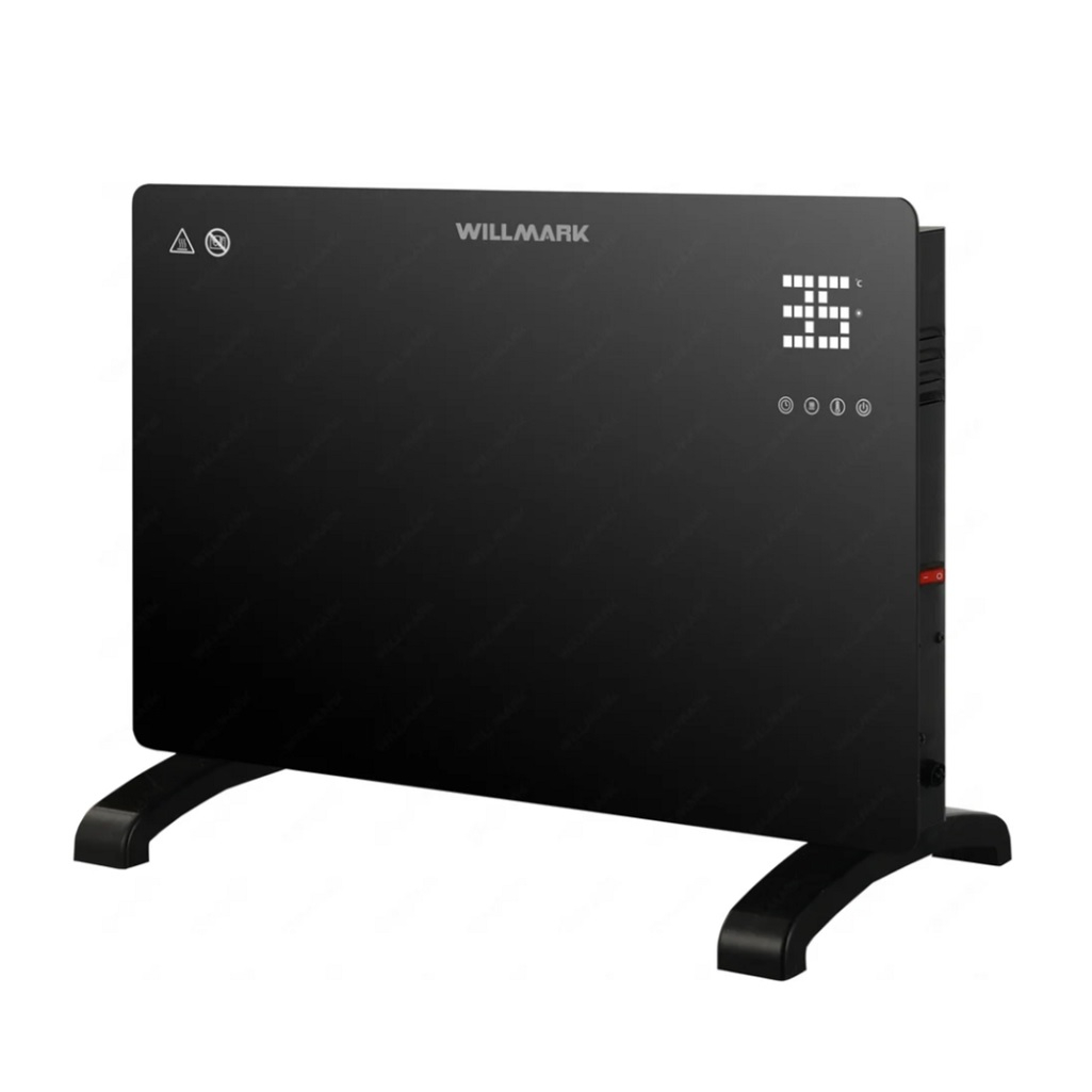 Конвектор электрический Willmark WCH-1500GRDB, до 20 кв.м, черный, 1500 Вт