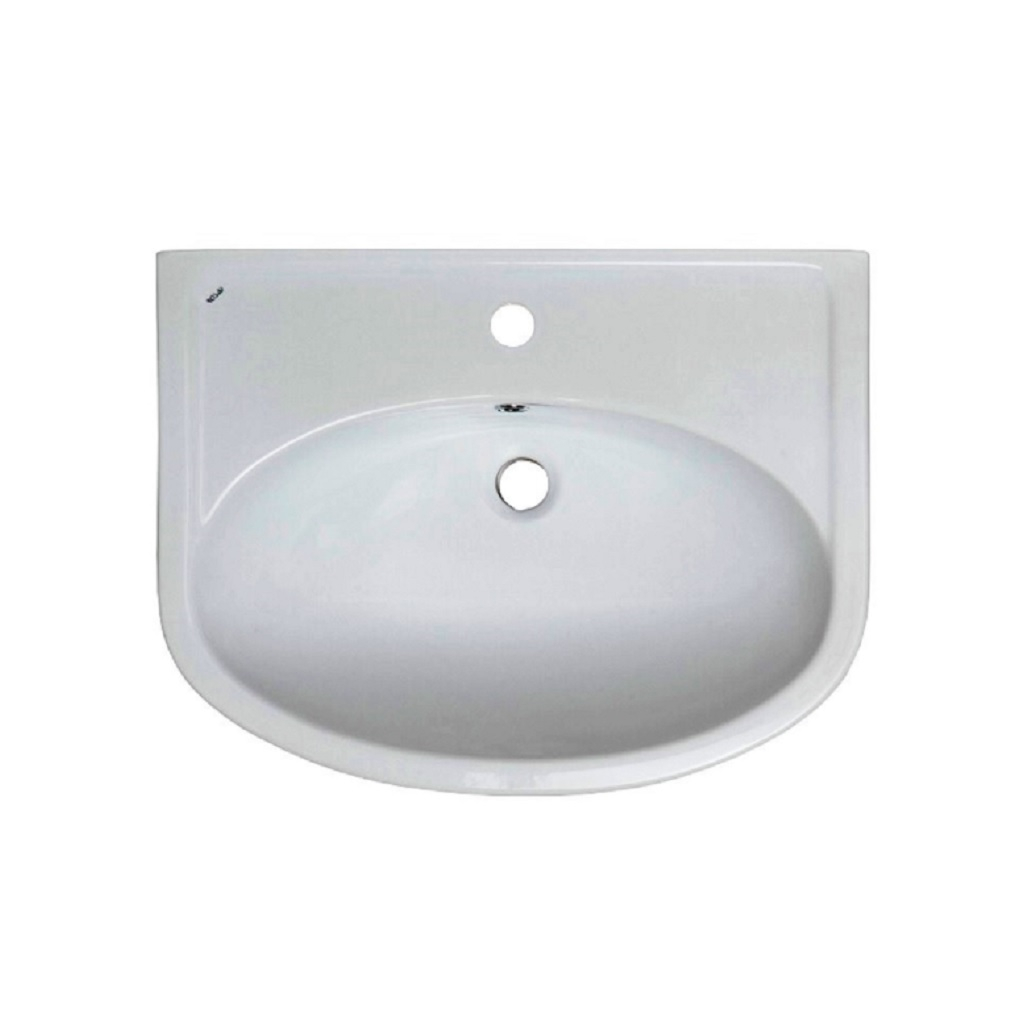 Тумба напольная Runo Эко 60 с раковиной Уют 60, бело-серый бетон