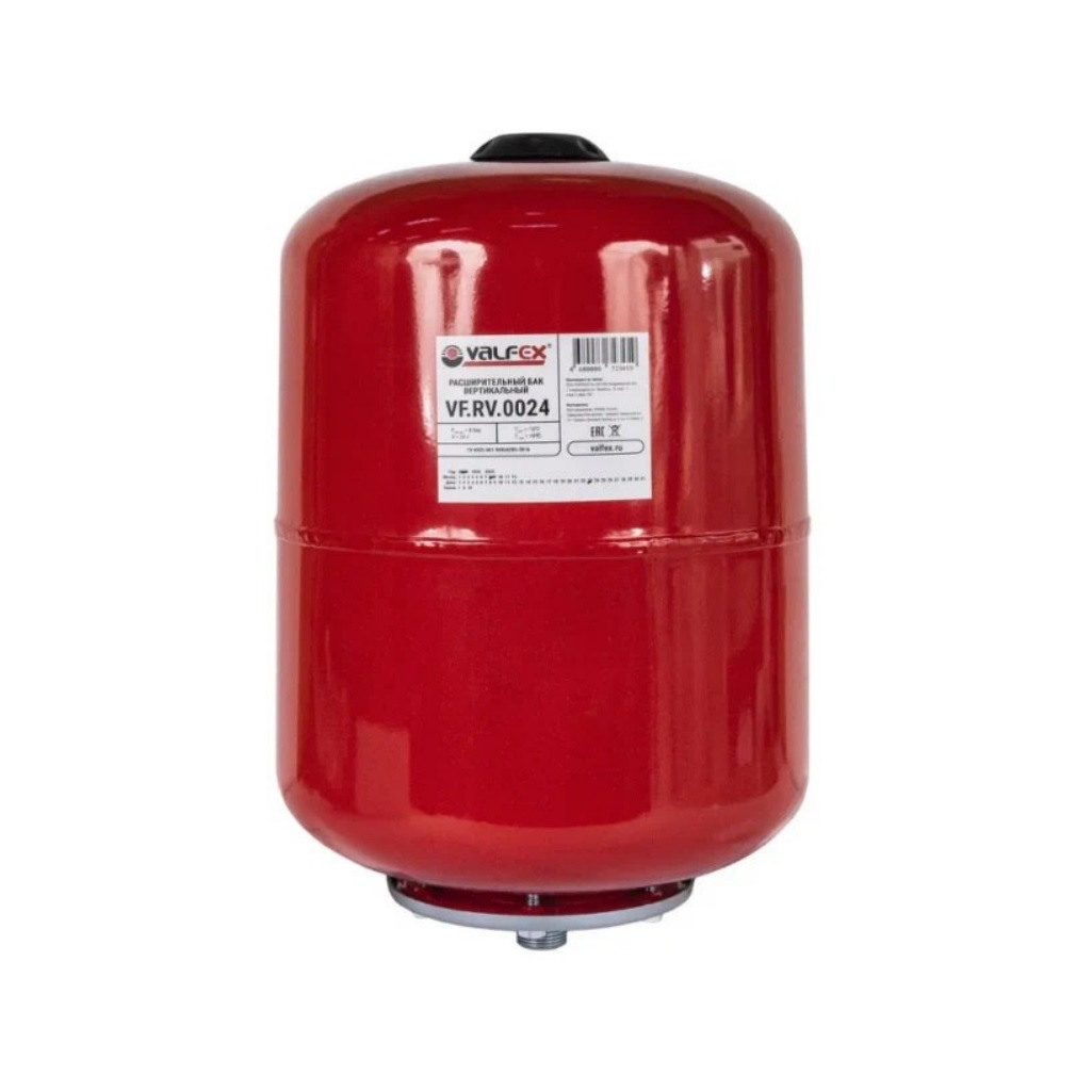 Расширительный бак Valfex RV, VF.RV.0024, 24 л, 8 бар, вертикальная установка, красный