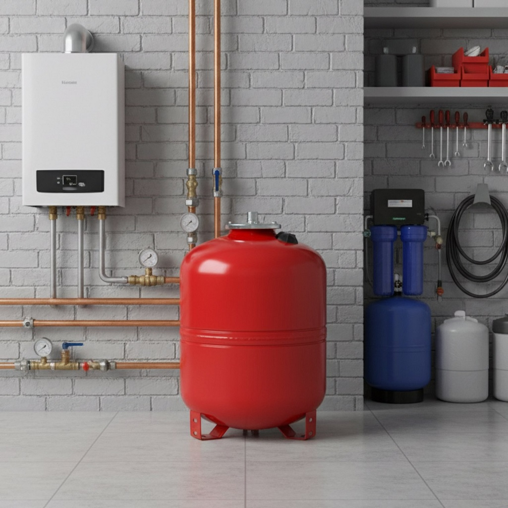 Бак расширительный Vodos Heat VS00210, для системы отопления 100 л, 5 бар, вертикальная установка